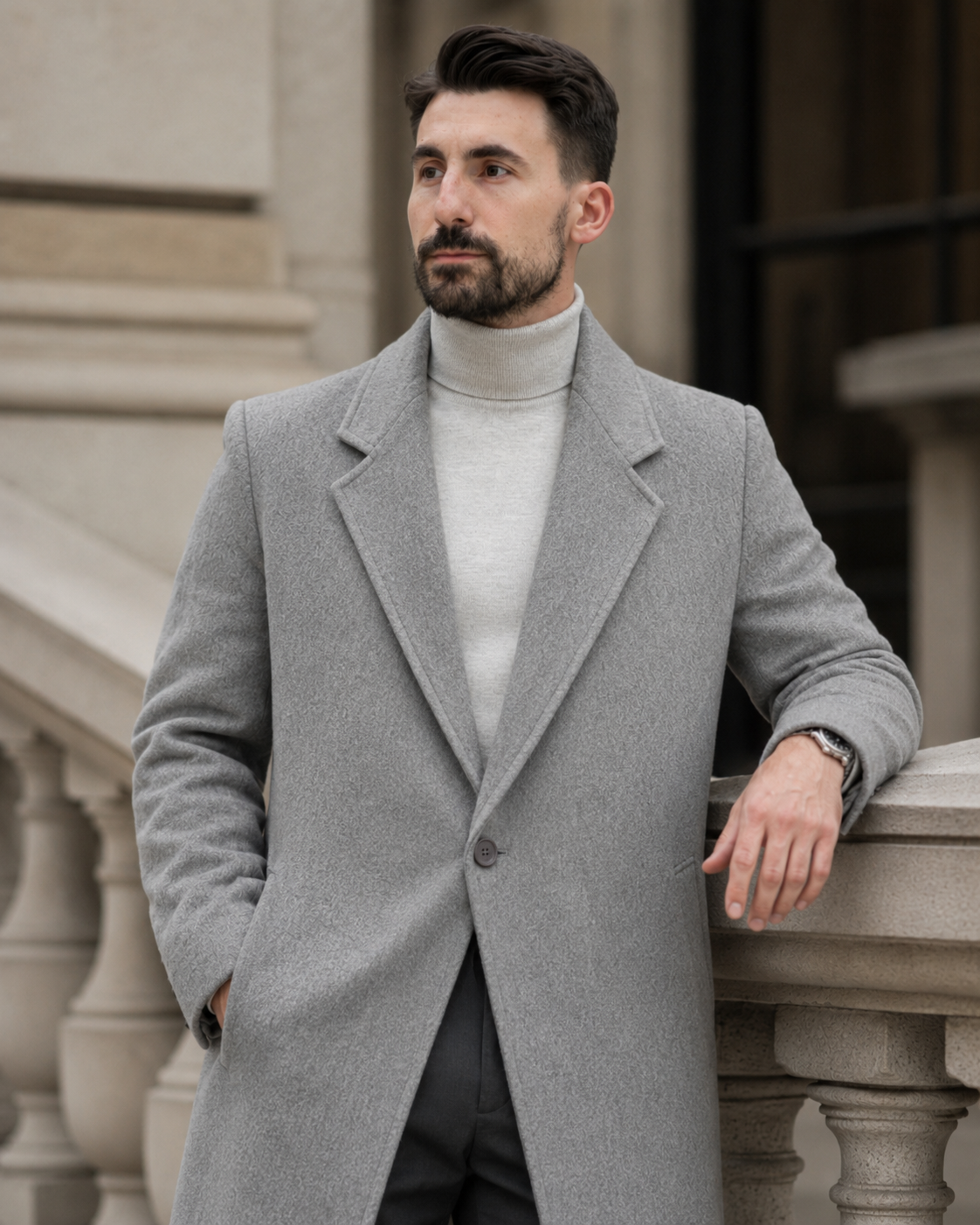Palton Mattia gri