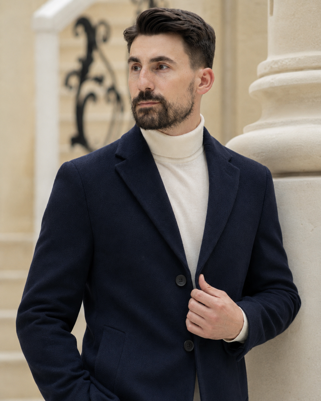 Palton Pietro bluemarin