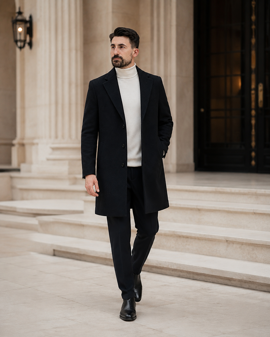 Palton Pietro negru