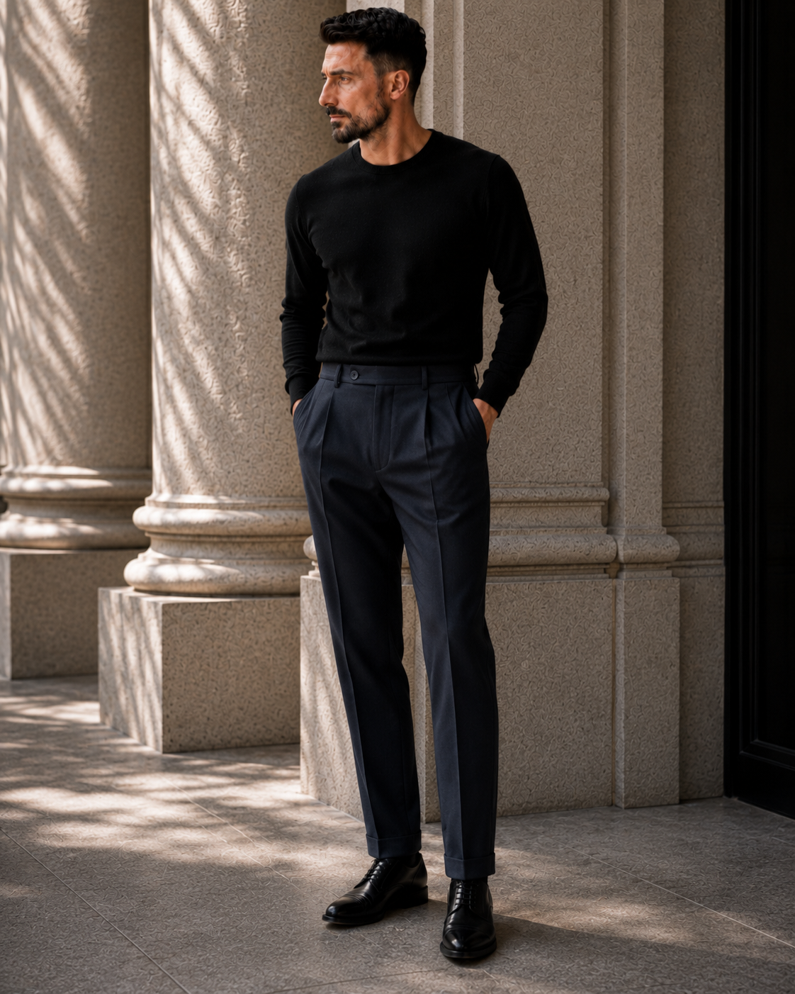 Pantaloni Baggy  Kwan bluemarin