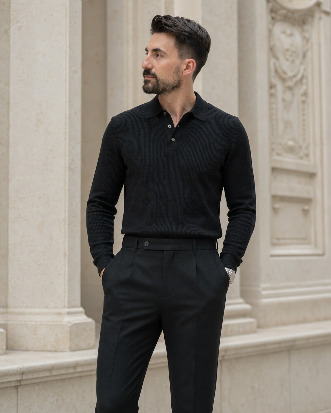 Pantaloni Baggy Kwan negru