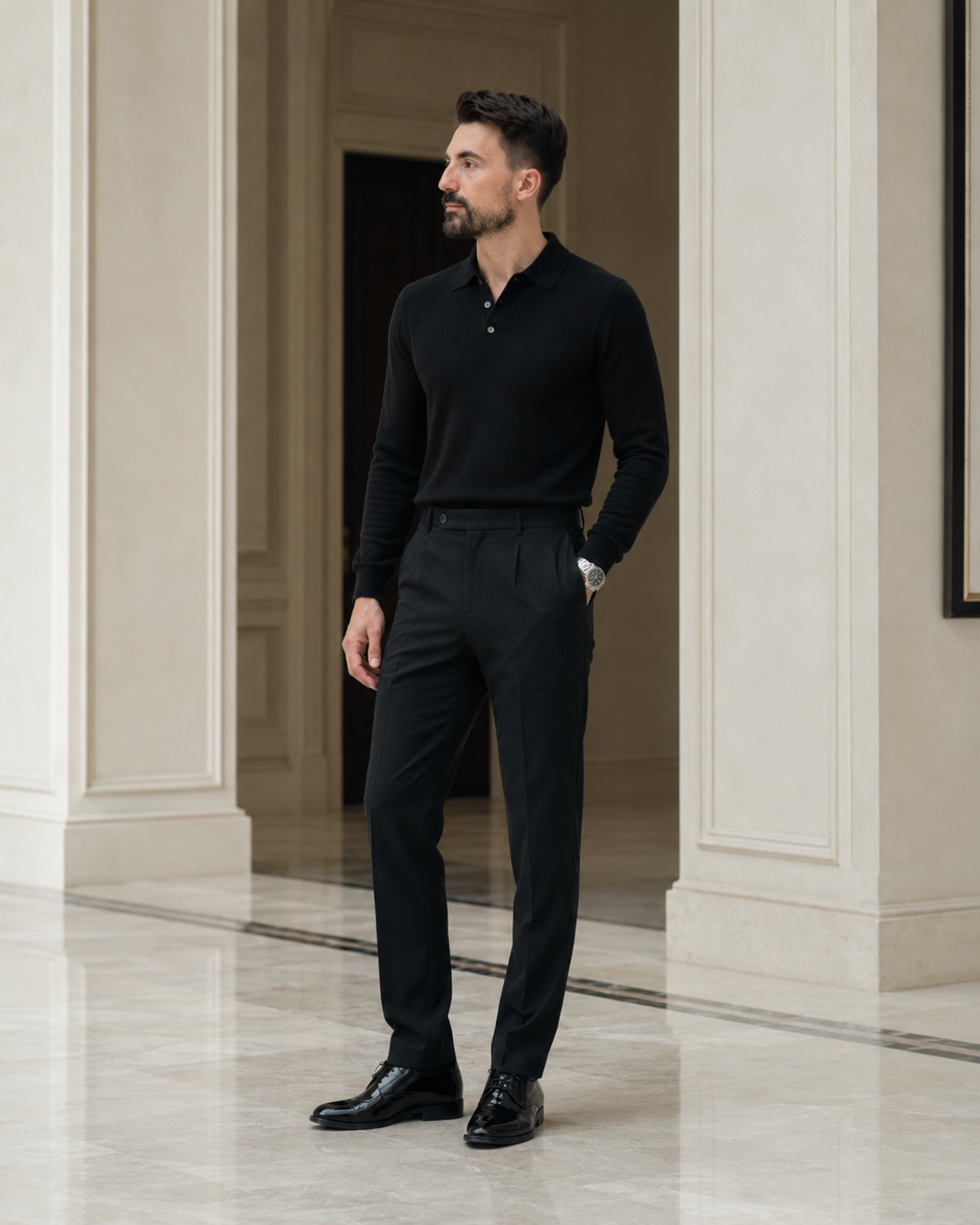 Pantaloni Baggy Kwan negru