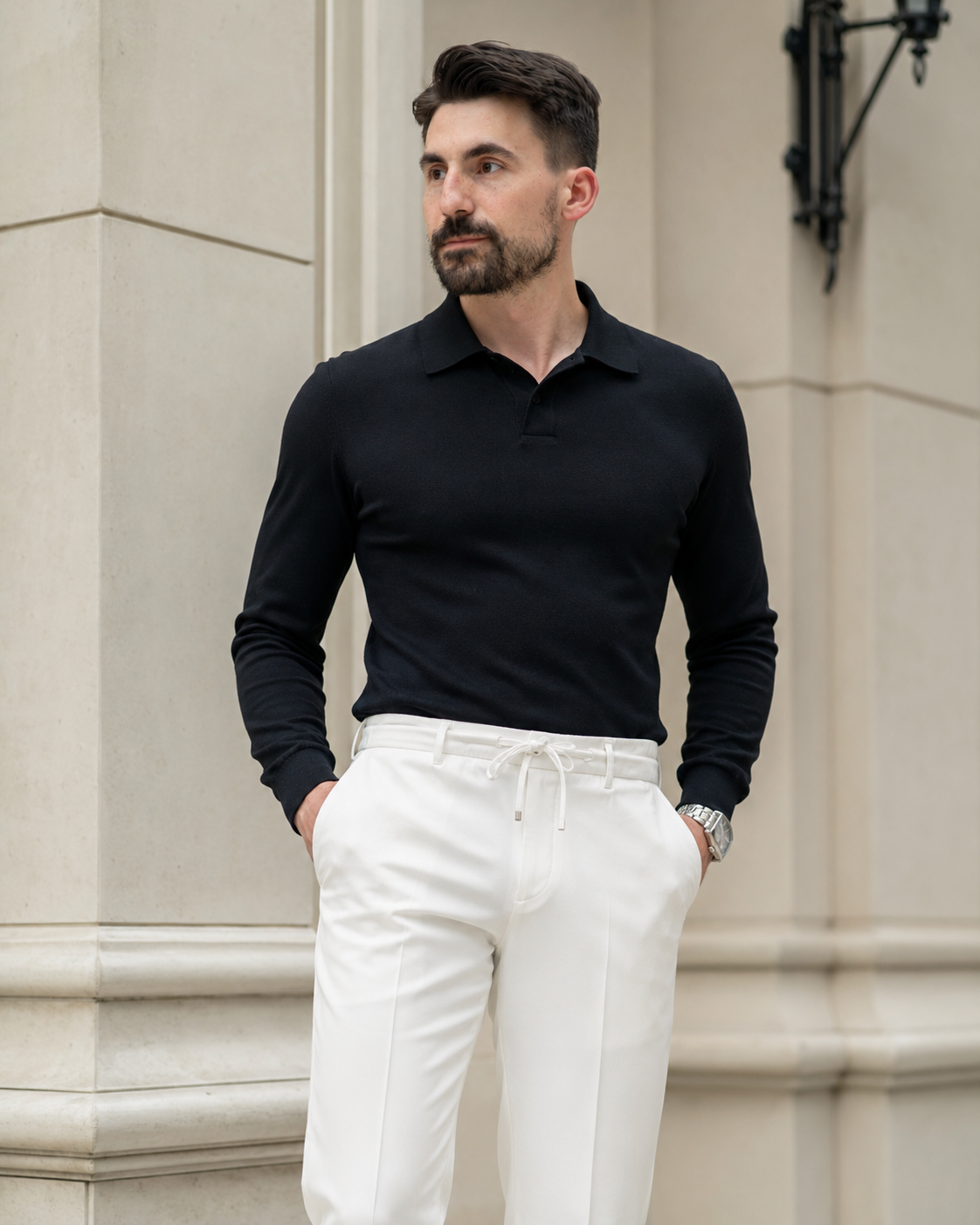 Pantaloni Comfort alb