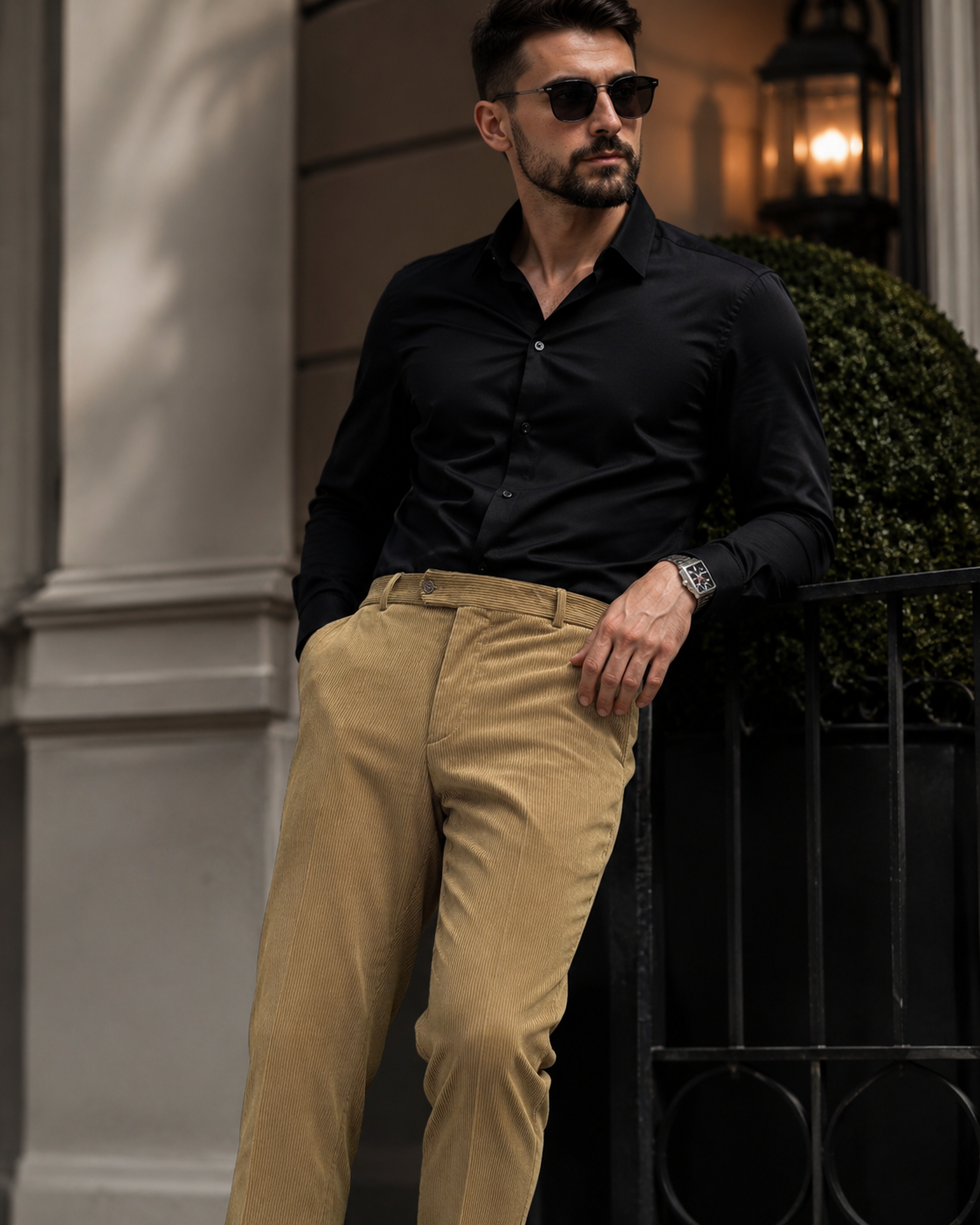 Pantaloni Fitilli Catifea maro