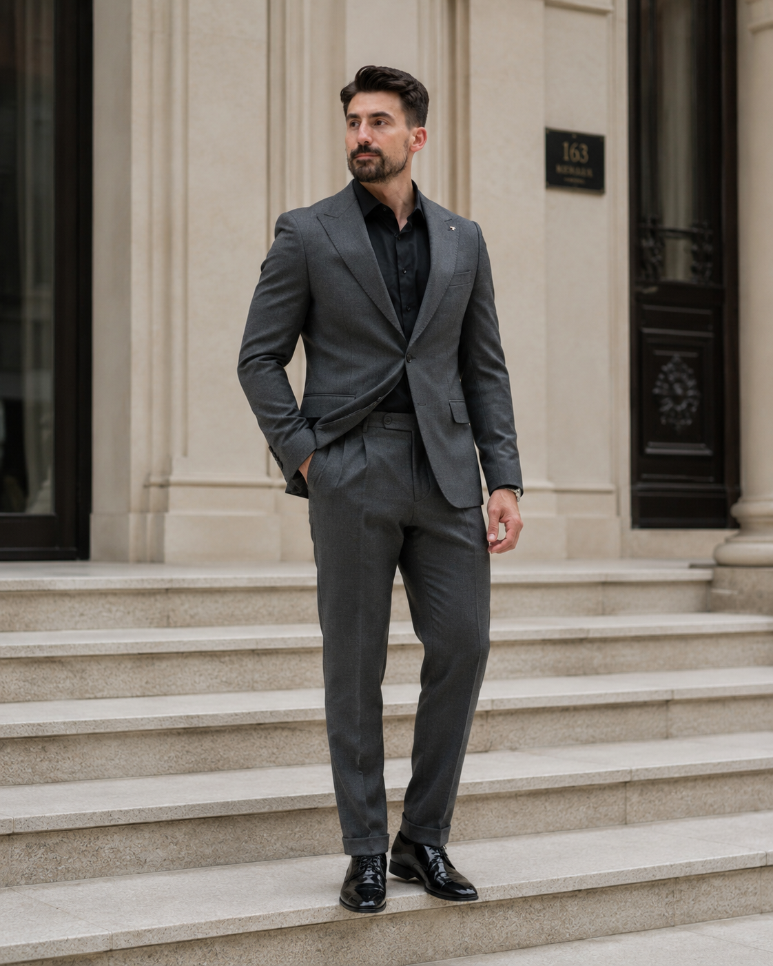 Pantaloni Flanel gri