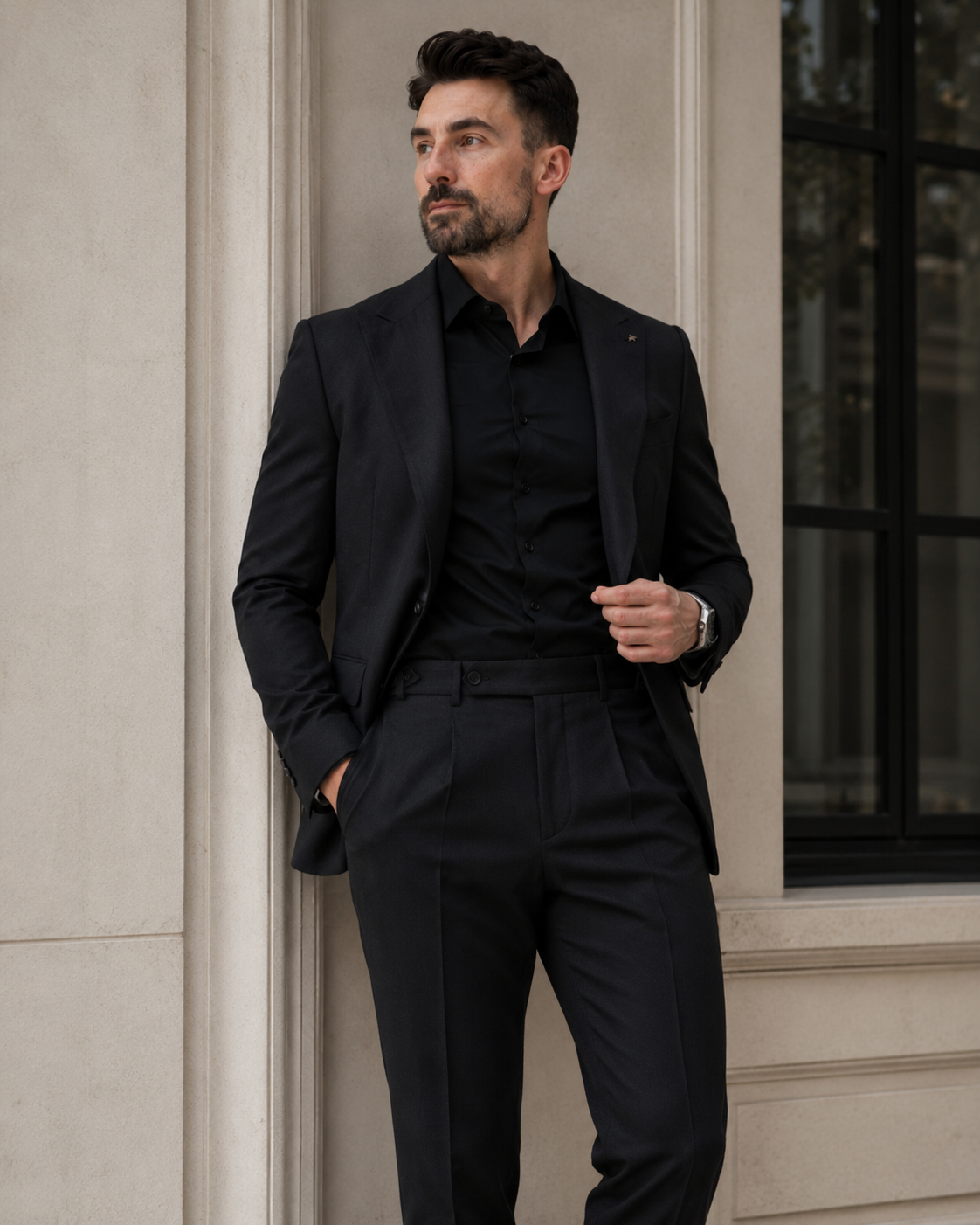 Pantaloni Flanel negru
