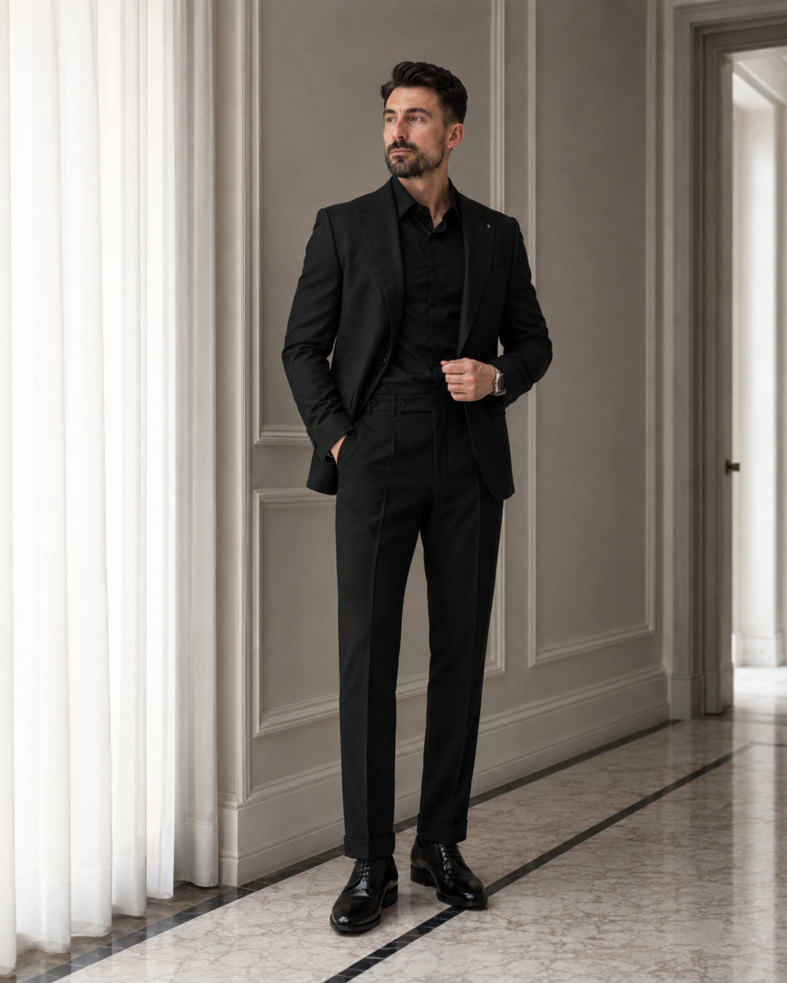 Pantaloni Flanel negru
