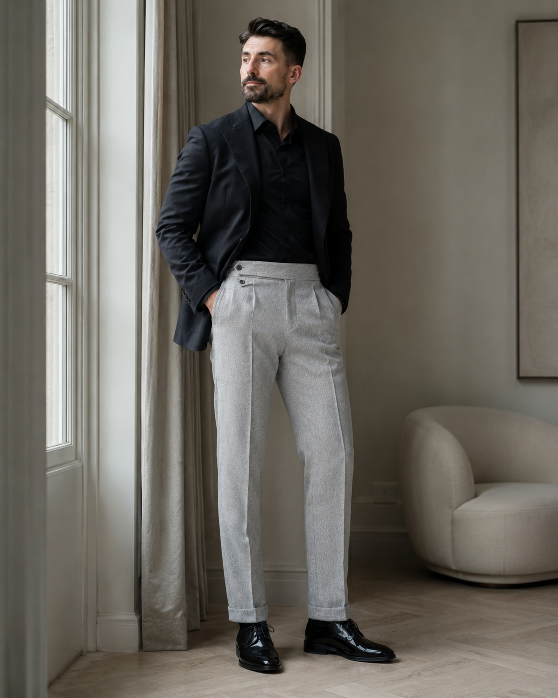 Pantaloni Formo gri deschis