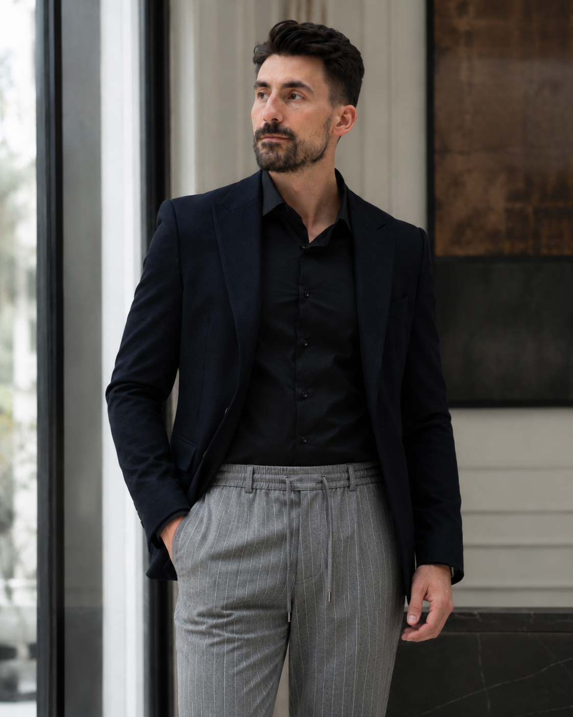 Pantaloni Guilo gri