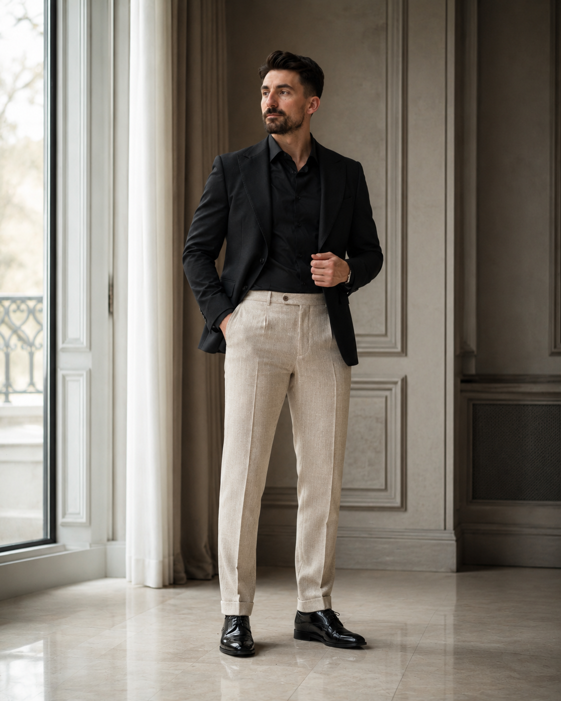 Pantaloni Jacques bej