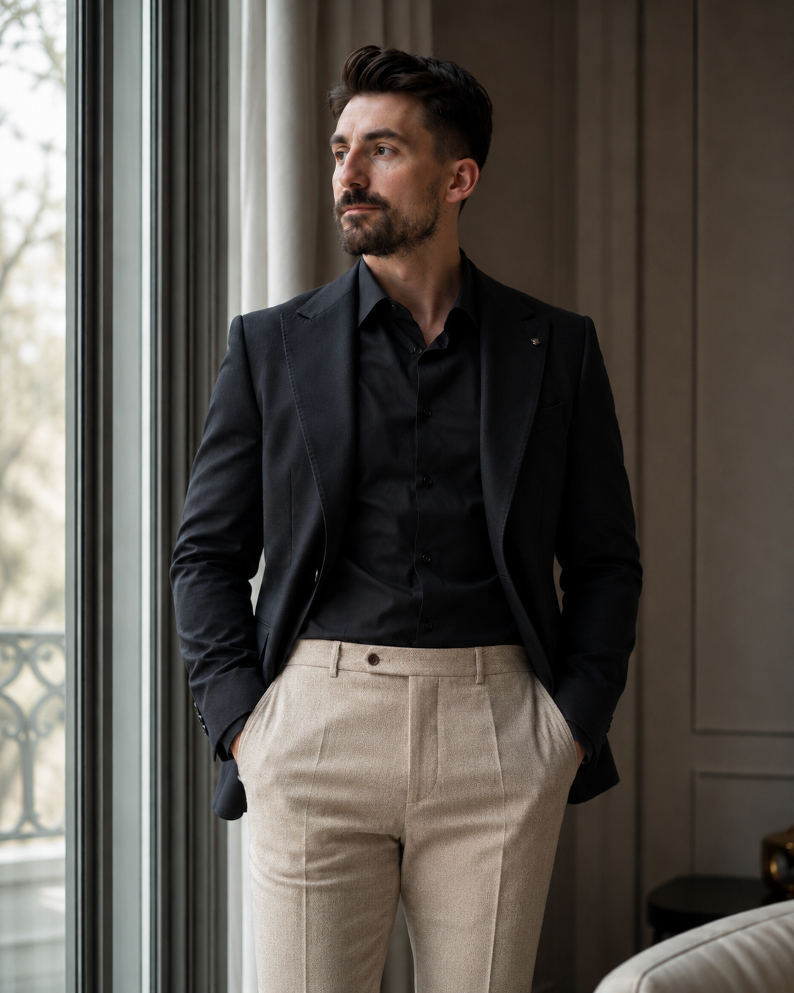 Pantaloni Jacques bej