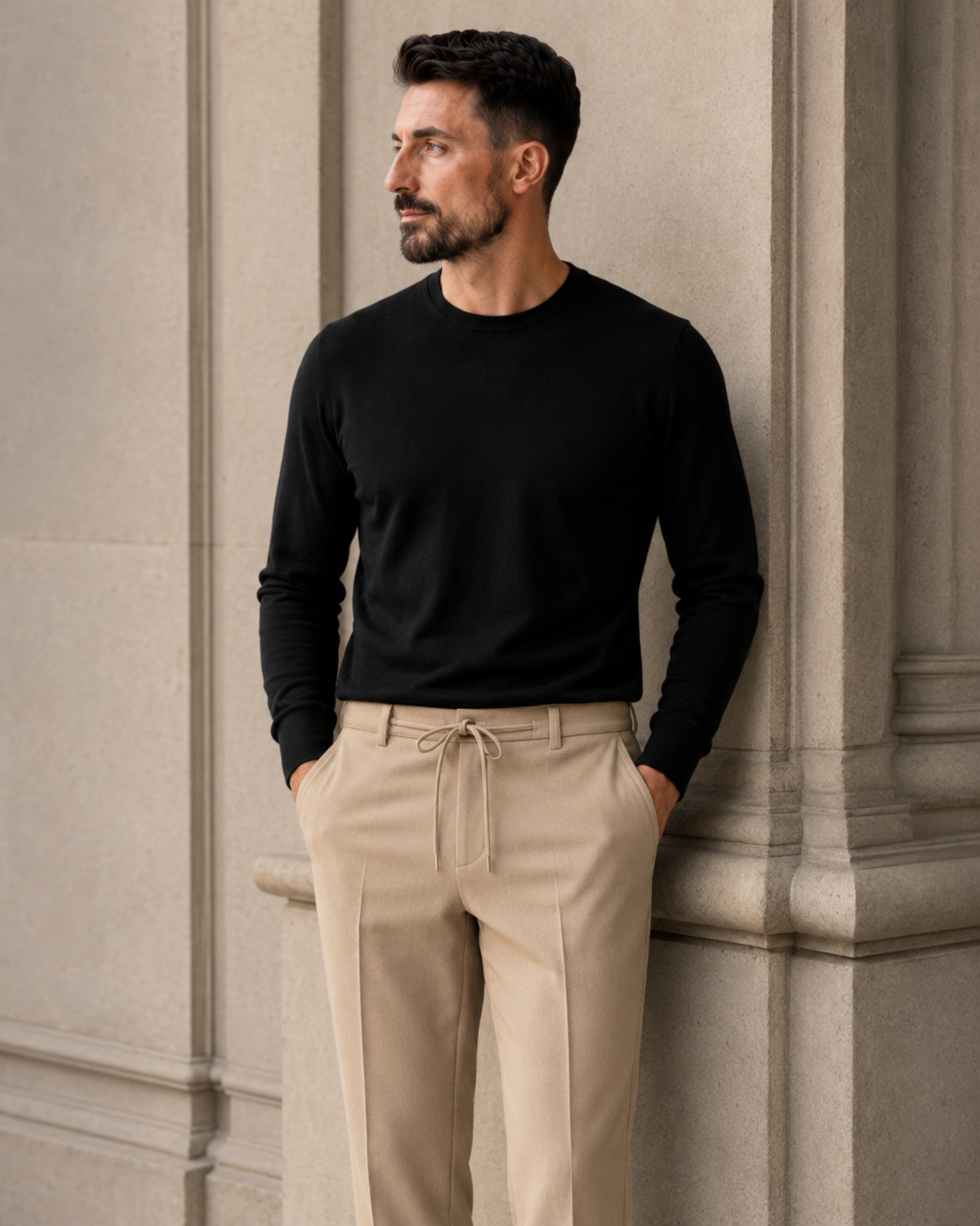 Pantaloni Jogger Art bej