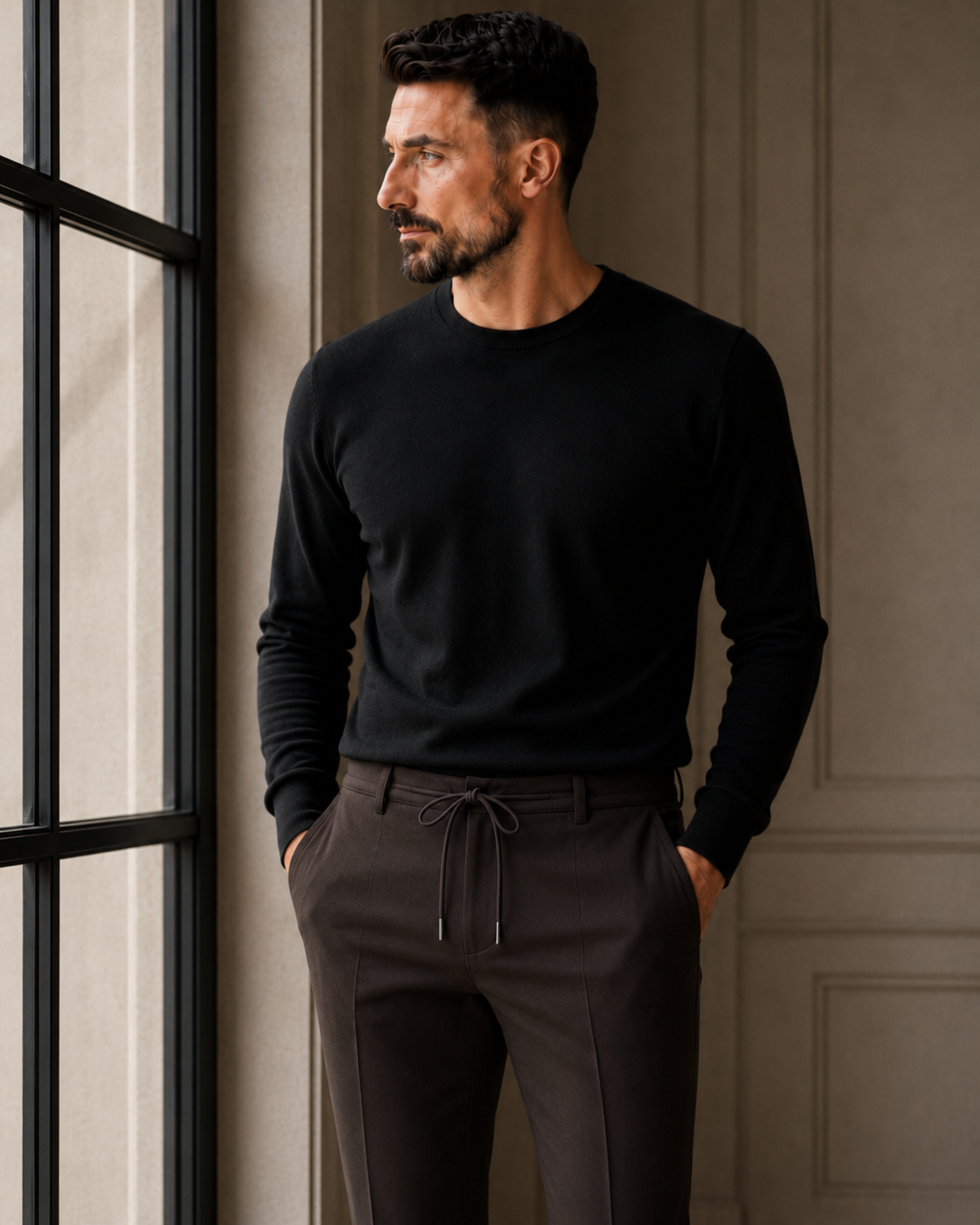 Pantaloni Jogger Art maro închis