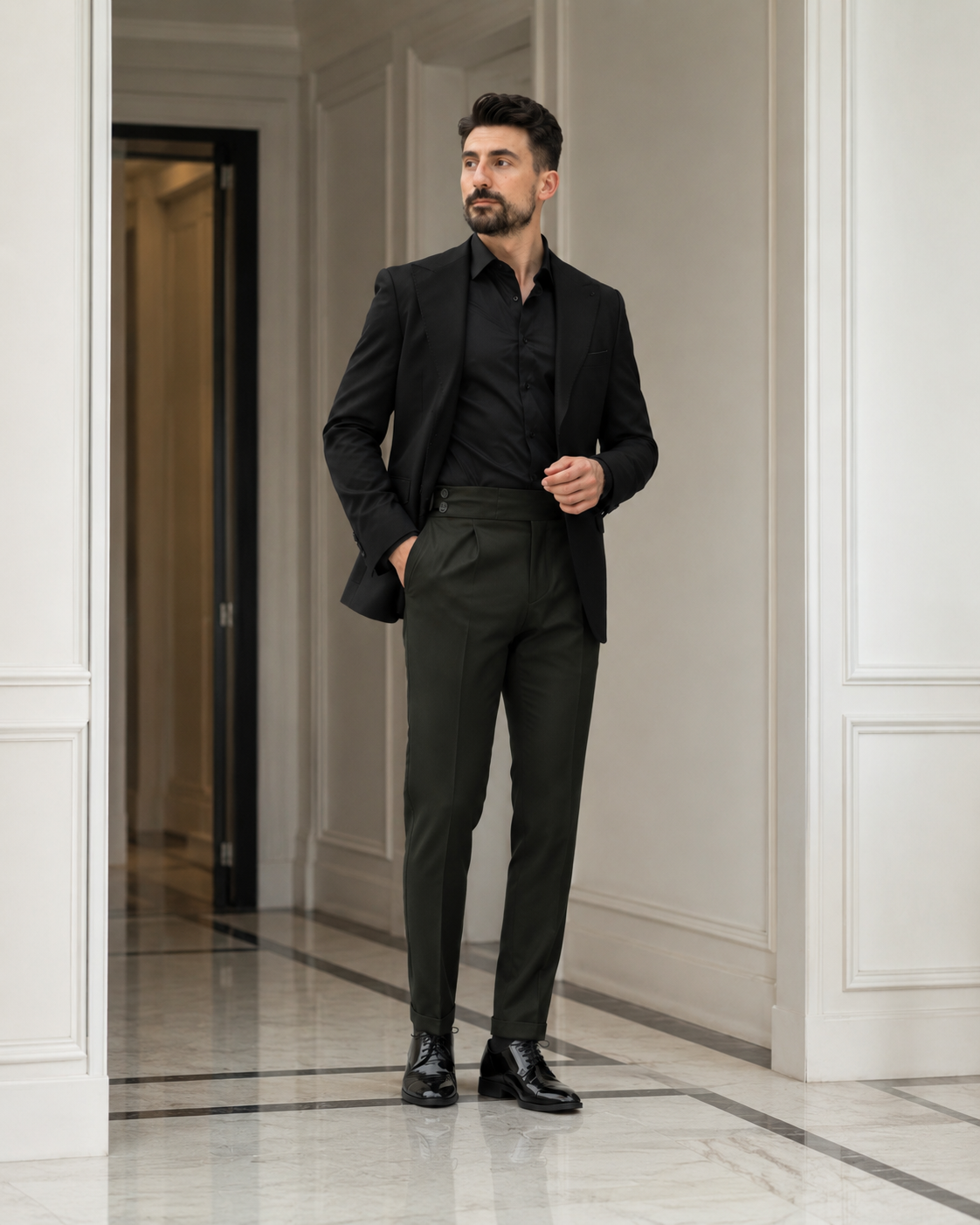 Pantaloni Kemerli kaki