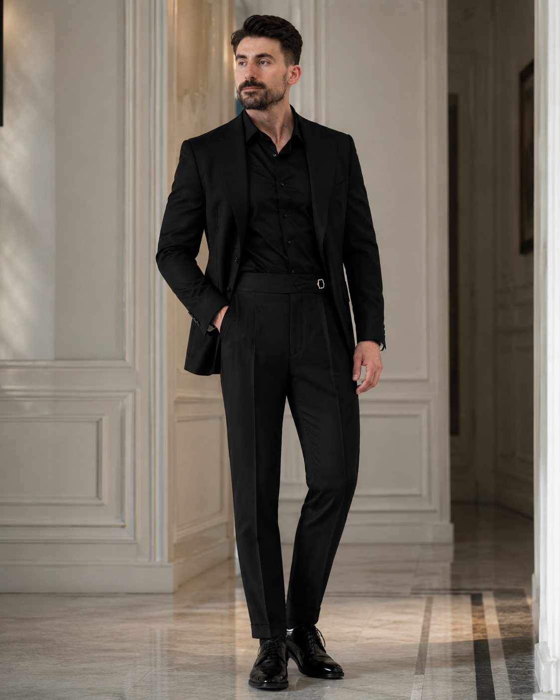 Pantaloni Kemerli negru