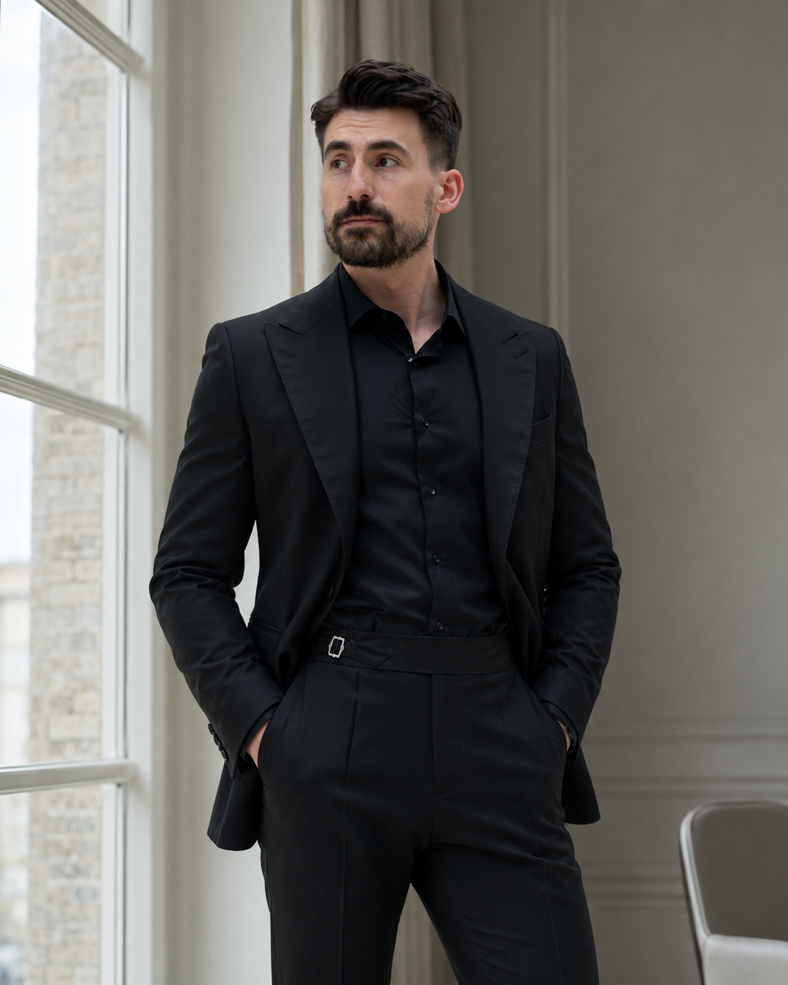 Pantaloni Kemerli negru
