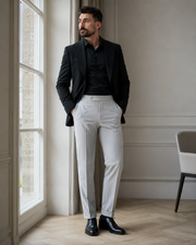 Pantaloni Pleated gri