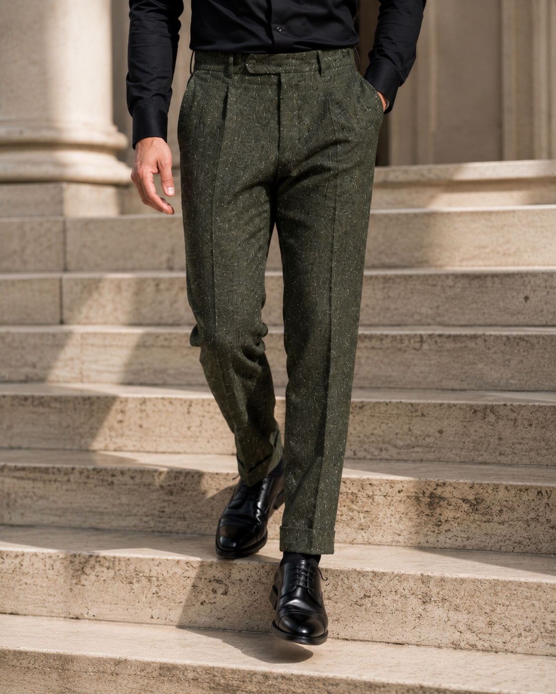 Pantaloni Ryan verde închis