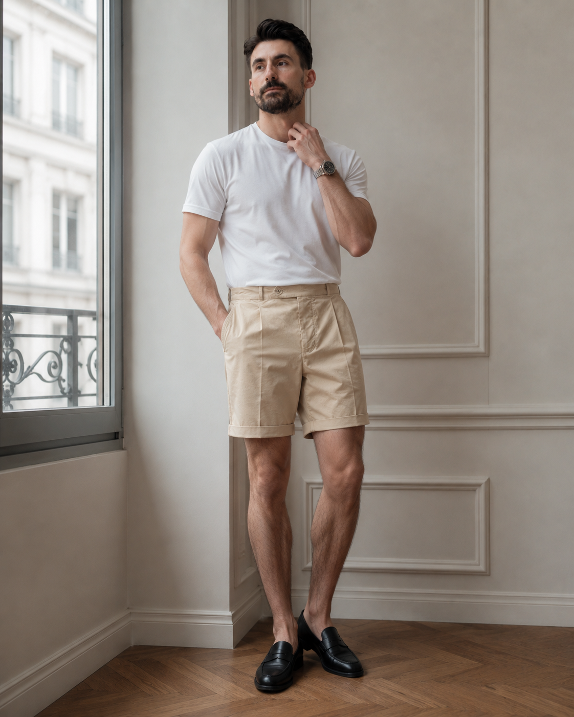 Pantaloni Scurți bej