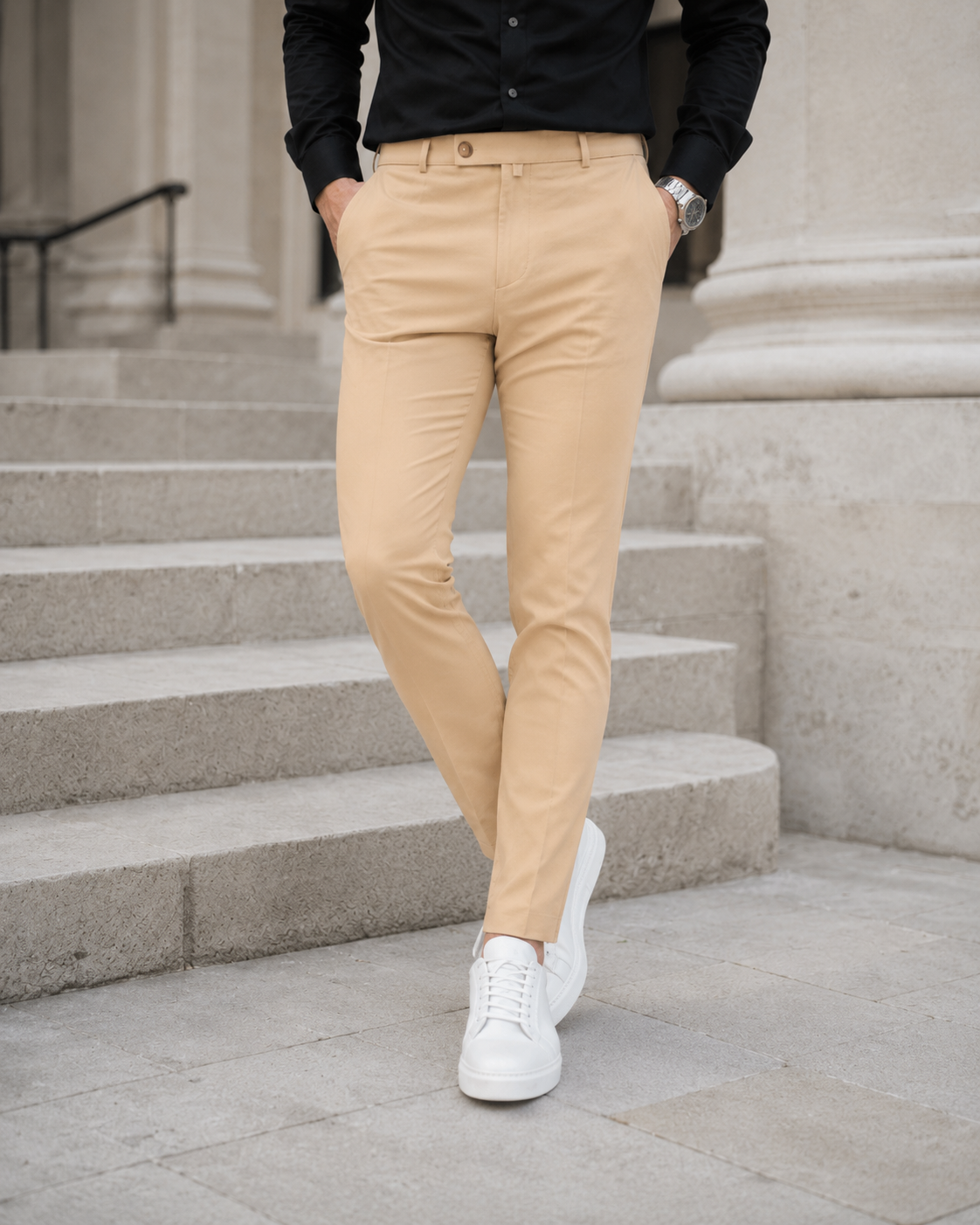 Pantaloni Timeless crem