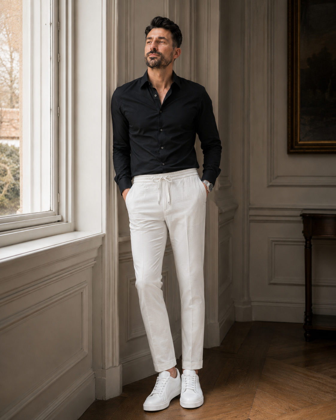 Pantaloni Trencel crem
