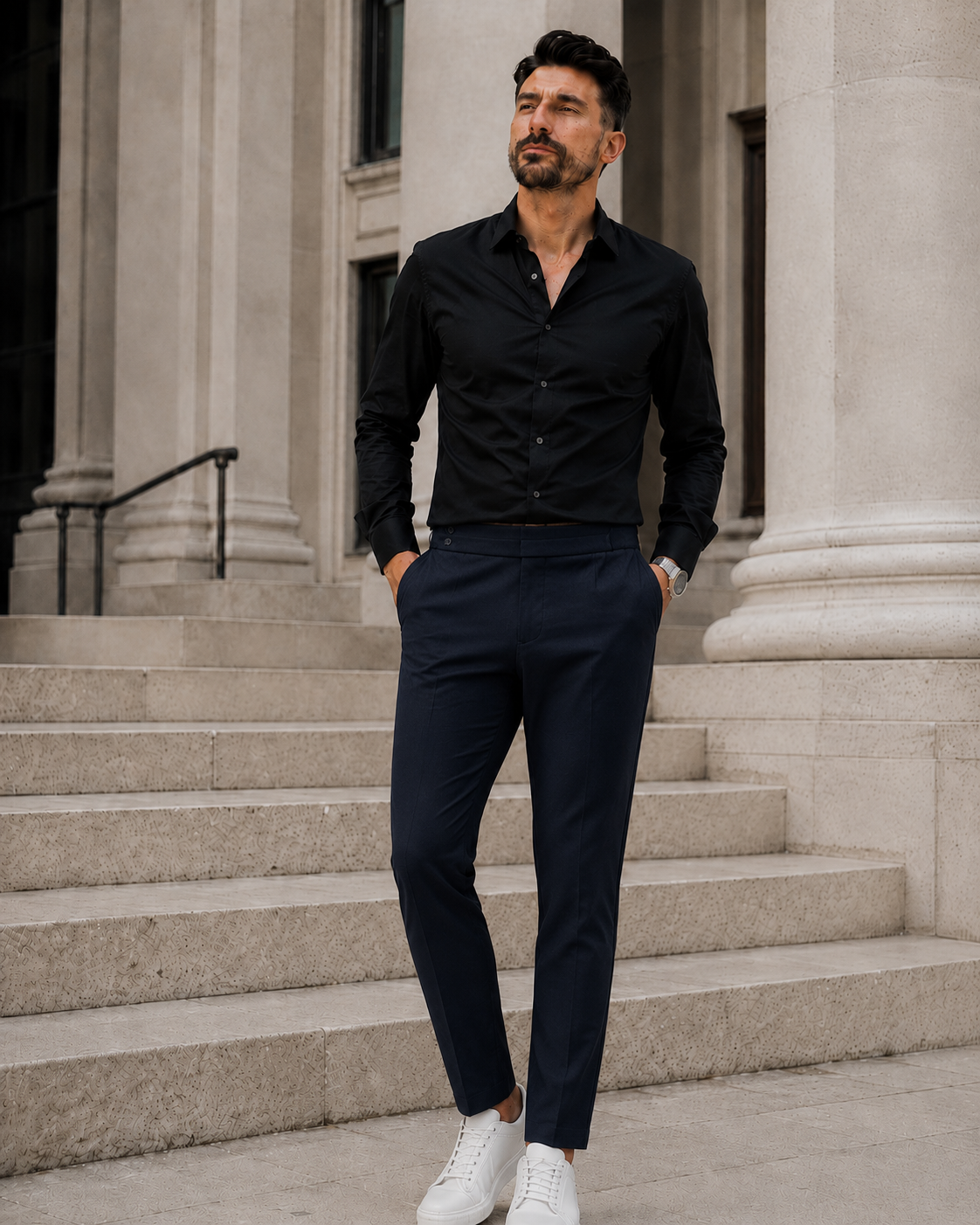 Pantaloni Velluto bluemarin