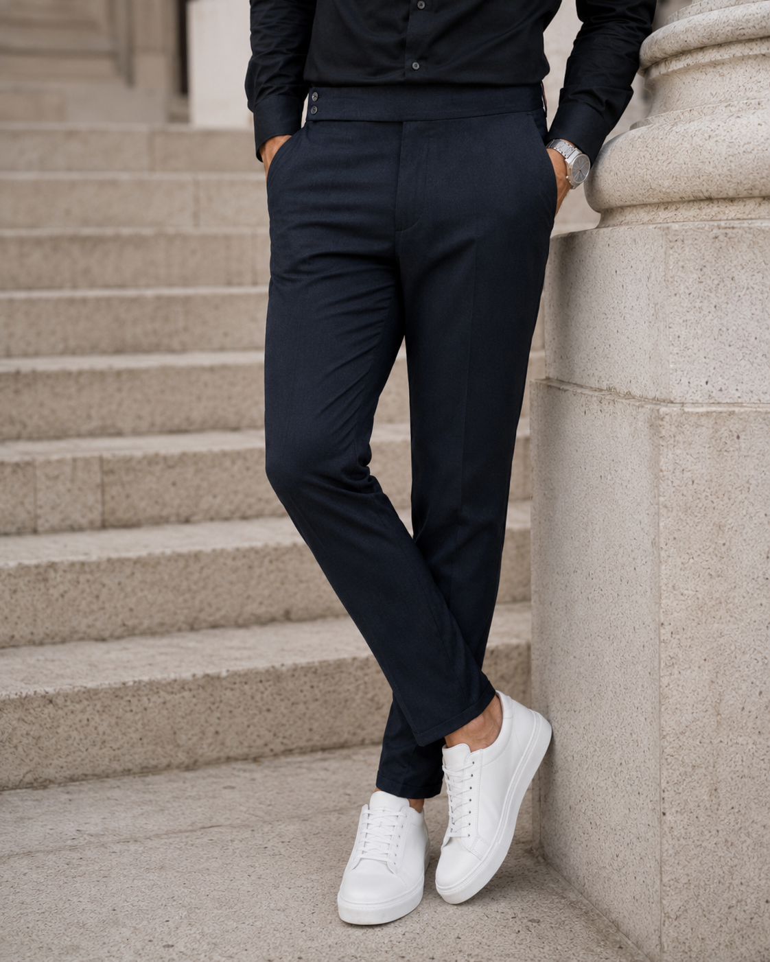 Pantaloni Velluto bluemarin