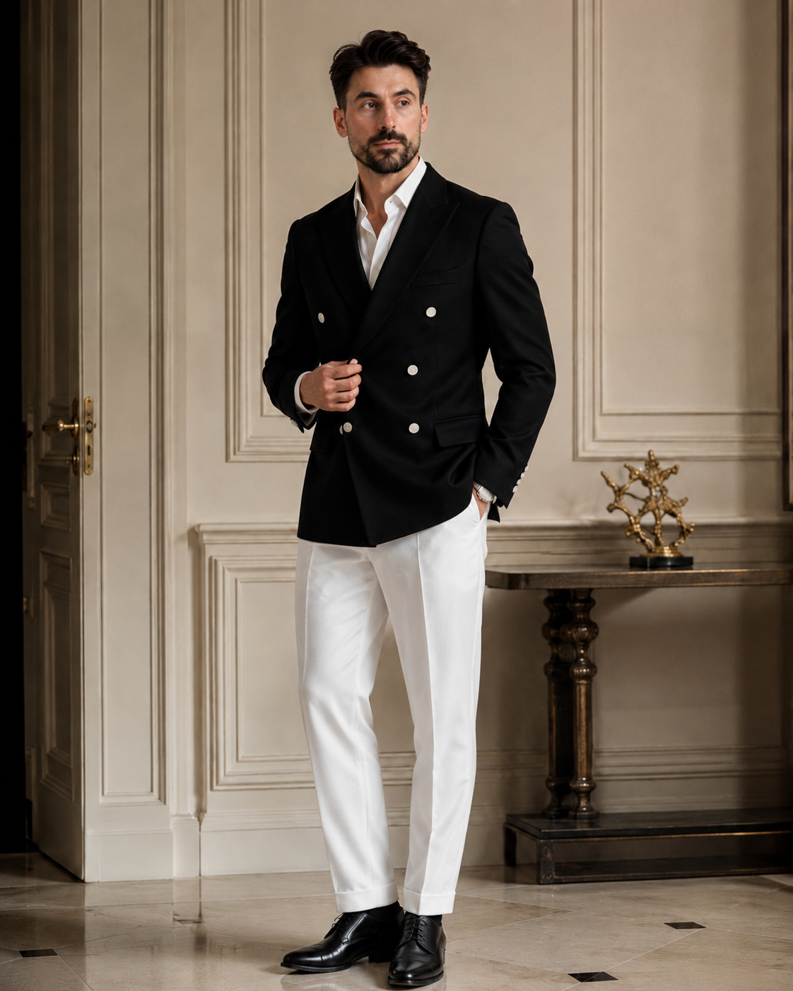 Pantaloni Voyage alb
