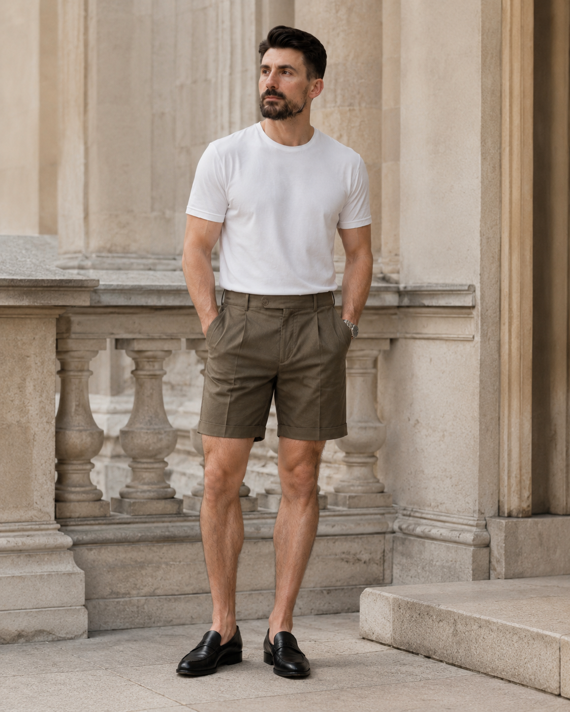 Pantaloni scurți Trencel kaki