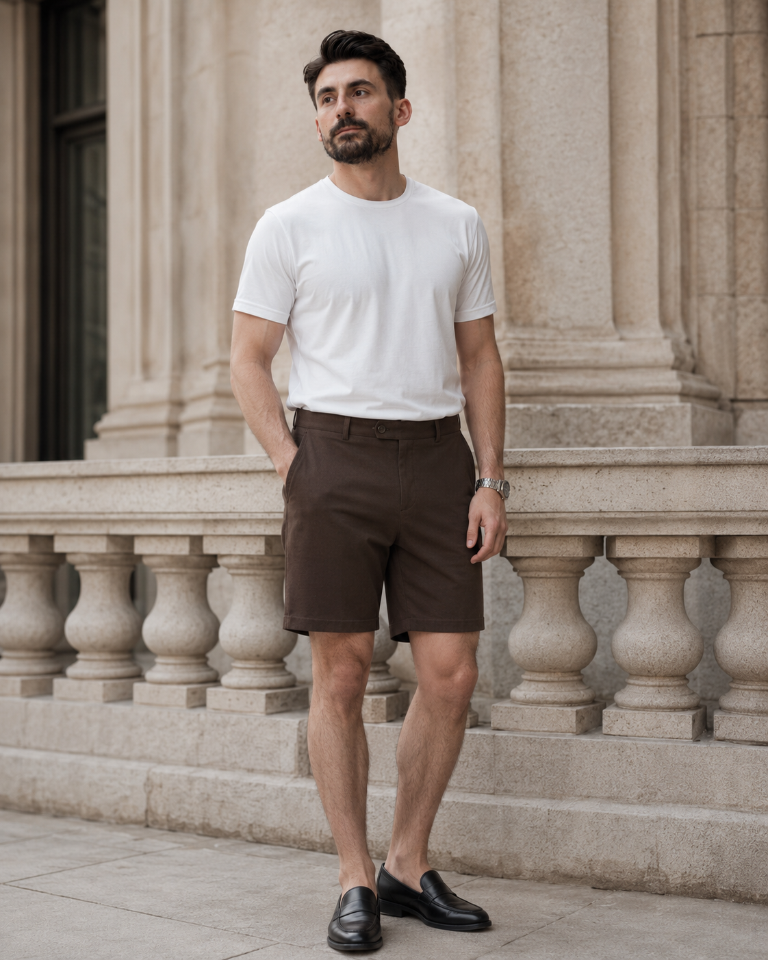 Pantaloni scurți Trencel maro