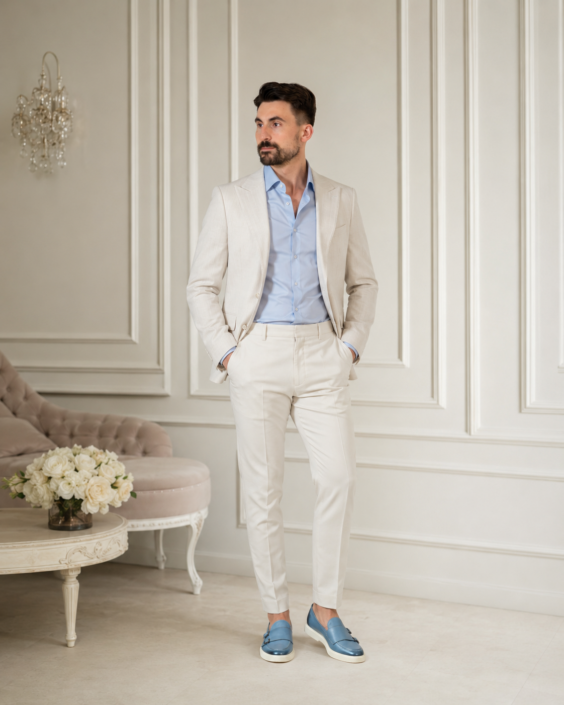 Pantofi Casual albastru deschis