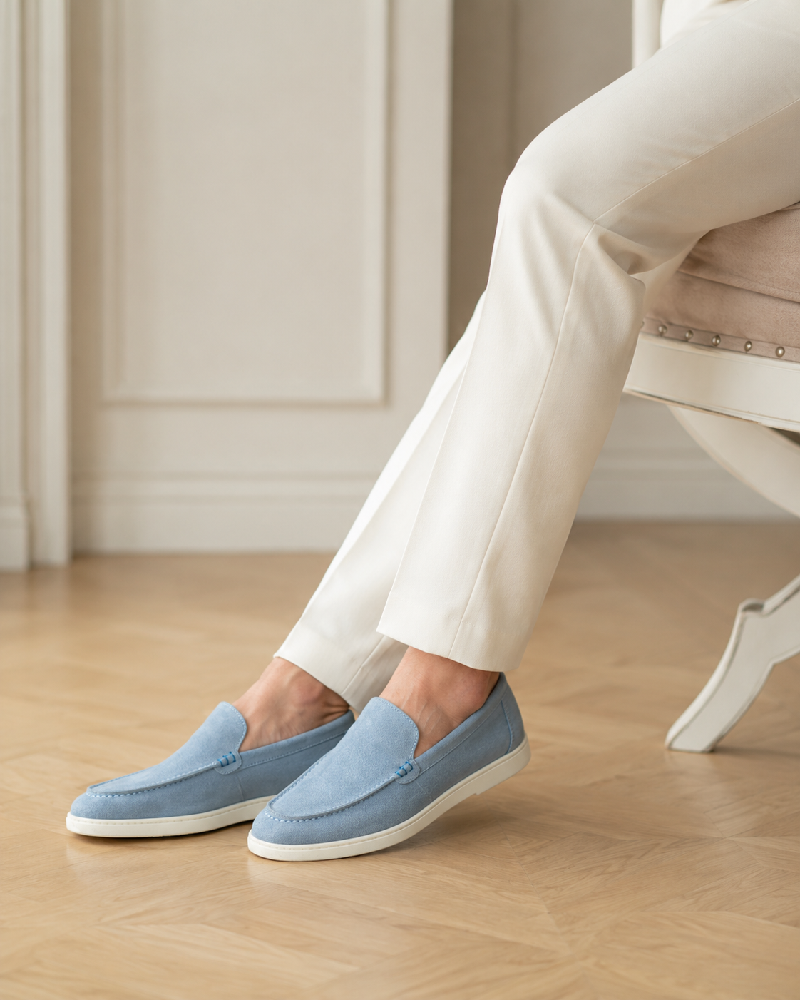Pantofi Beverly albastru-deschis