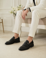Pantofi Clasici cu Franjuri negru