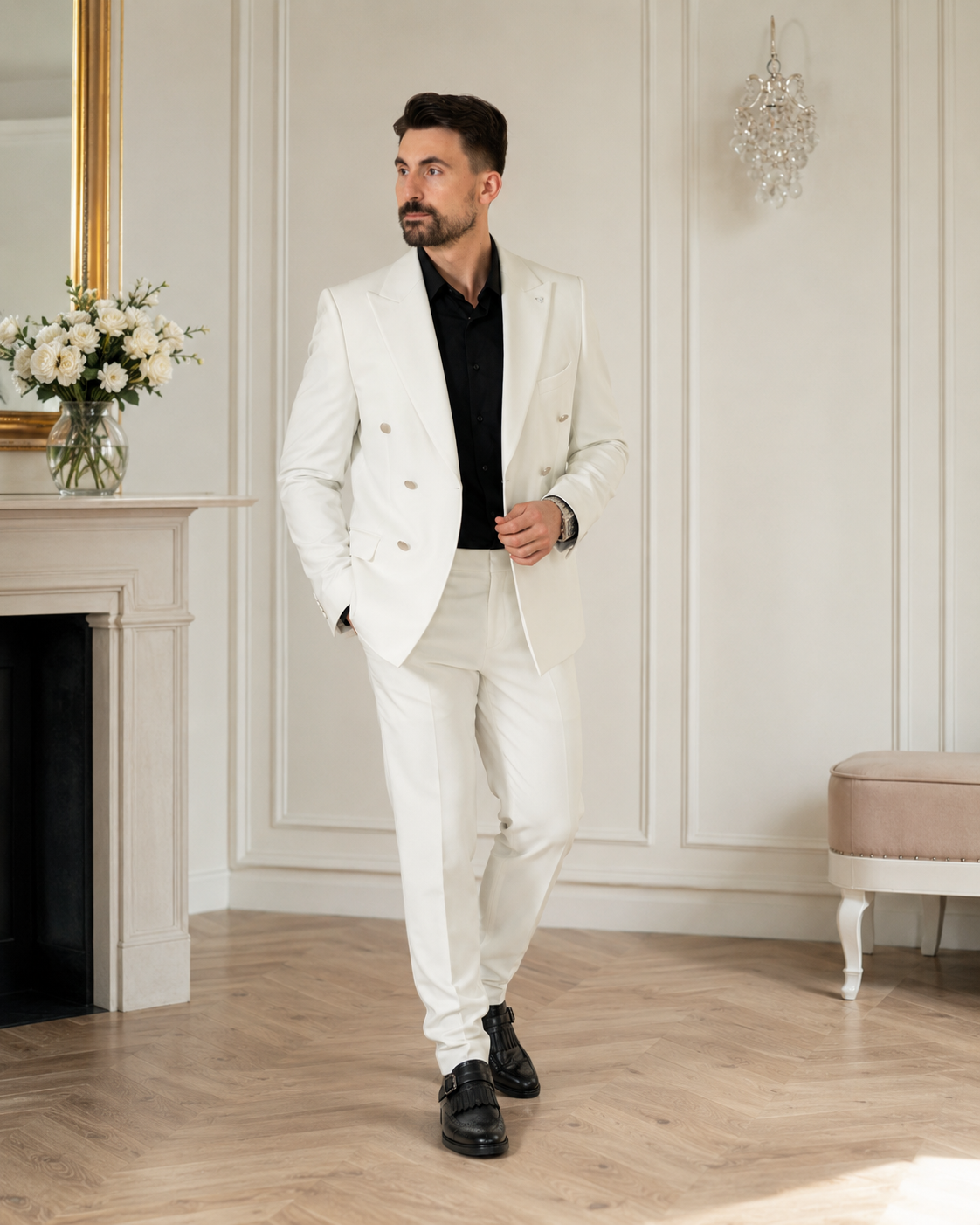 Pantofi Clasici cu Franjuri negru