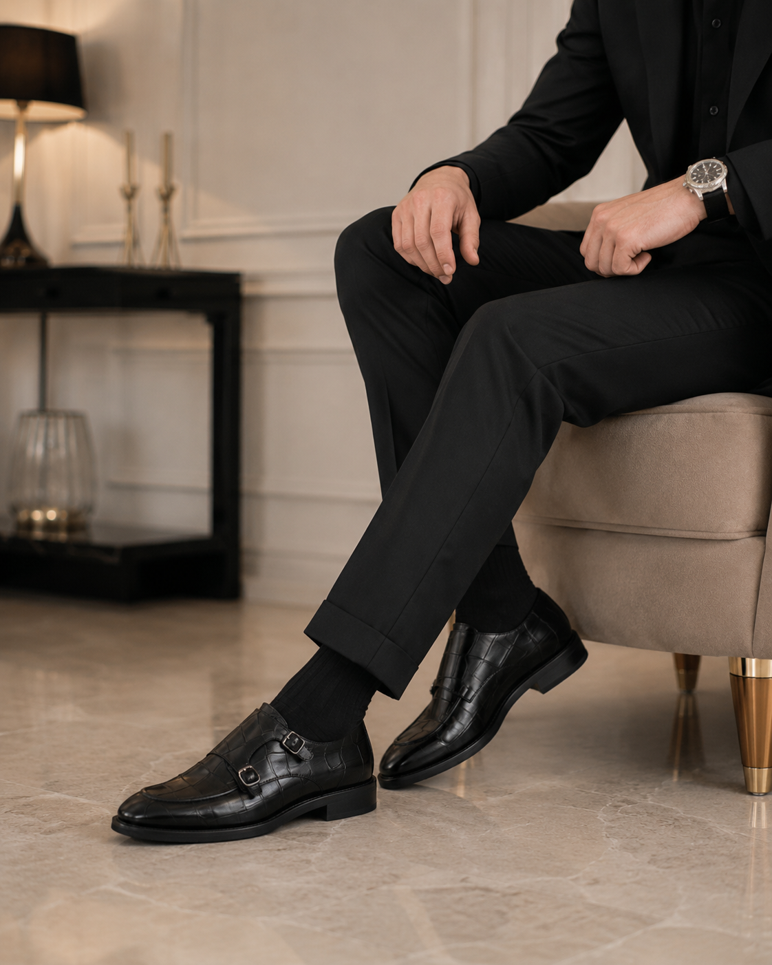 Pantofi Croco negru