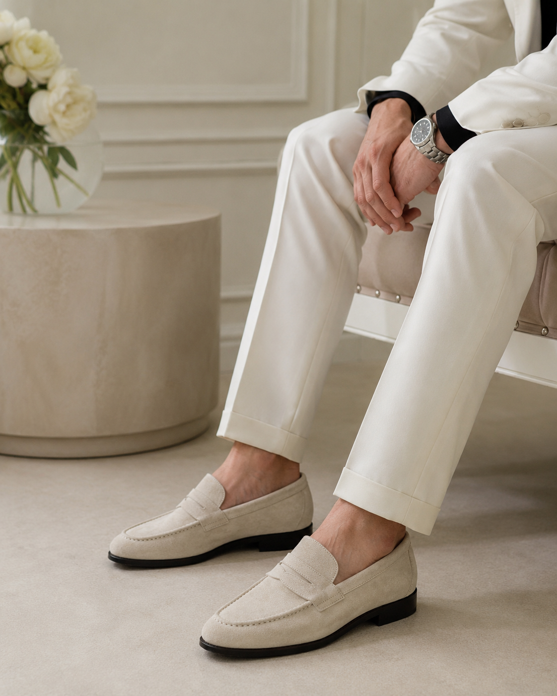 Pantofi Piele crem