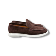Mocasini Beverly bordo din Piele Întoarsă