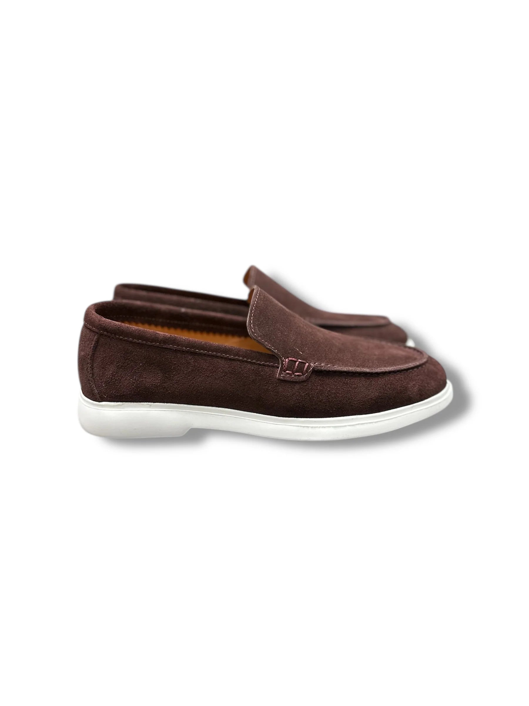 Mocasini Beverly bordo din Piele Întoarsă