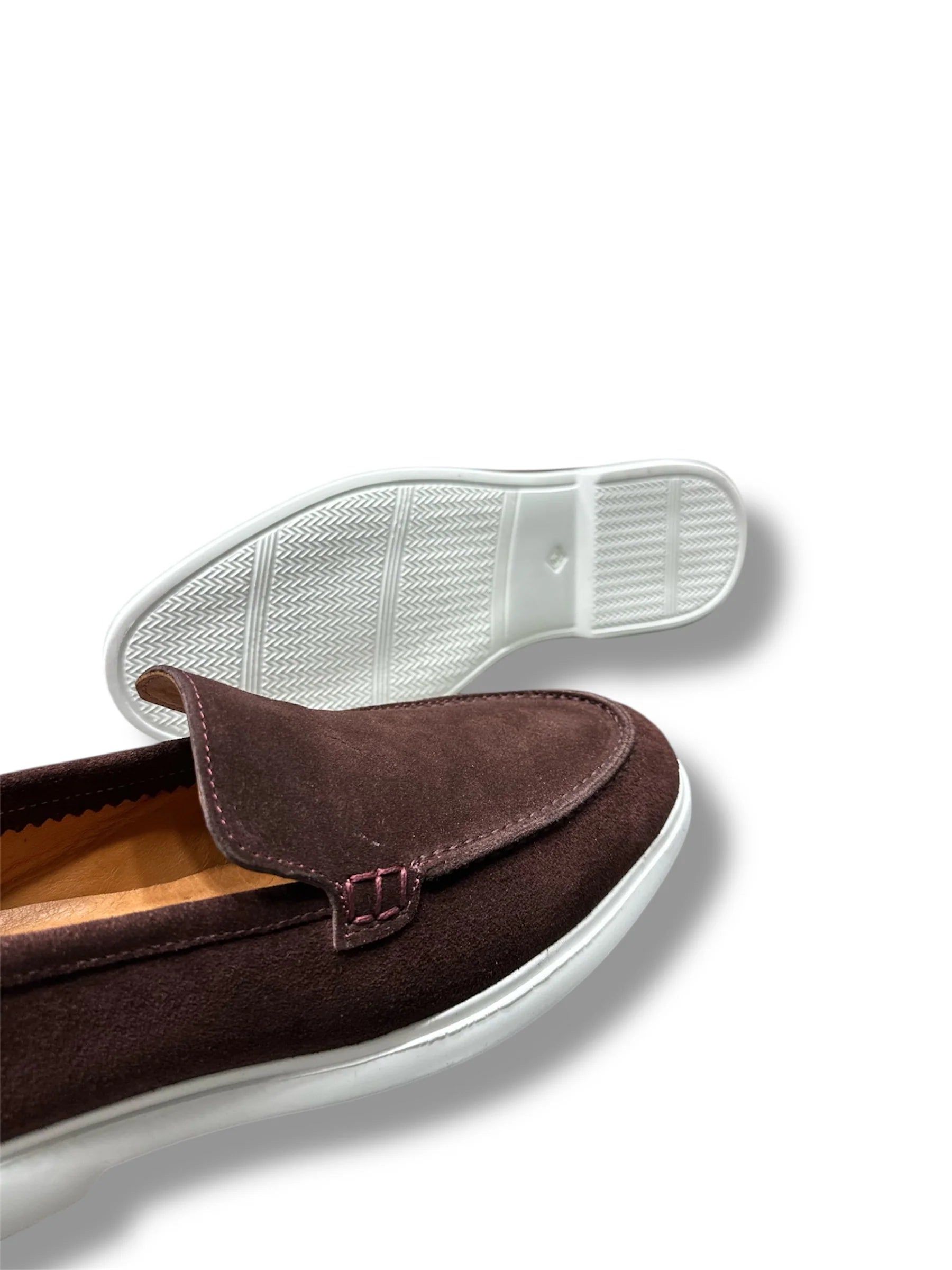 Mocasini Beverly bordo din Piele Întoarsă