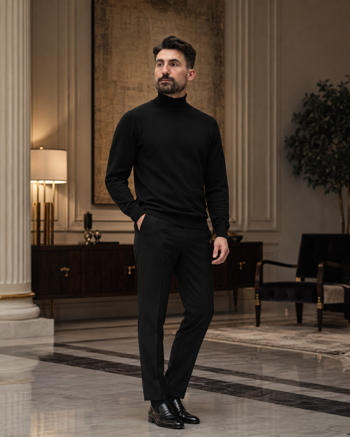 Pulover Bogazli negru