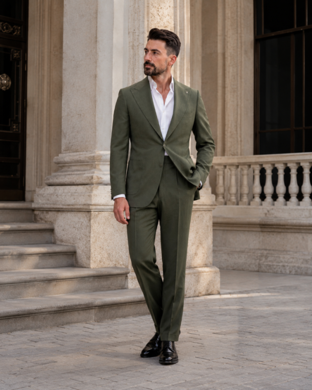 Costum Simplu verde