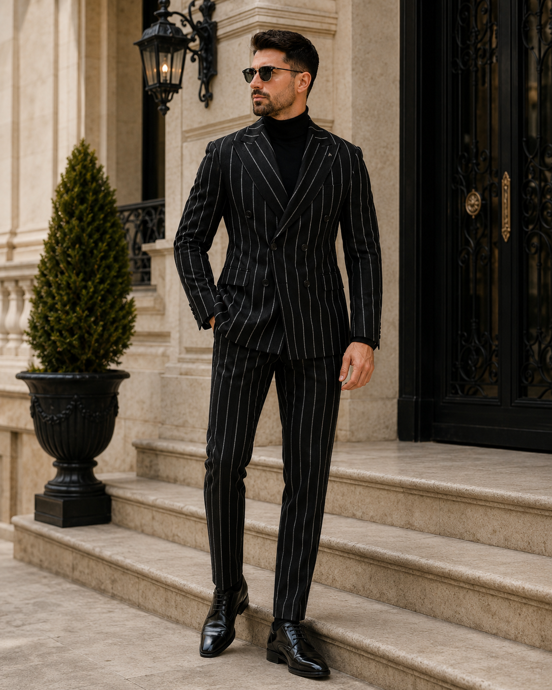 Sacou Jacob alb-negru