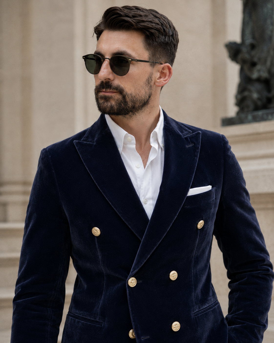 Sacou Velvet bluemarin