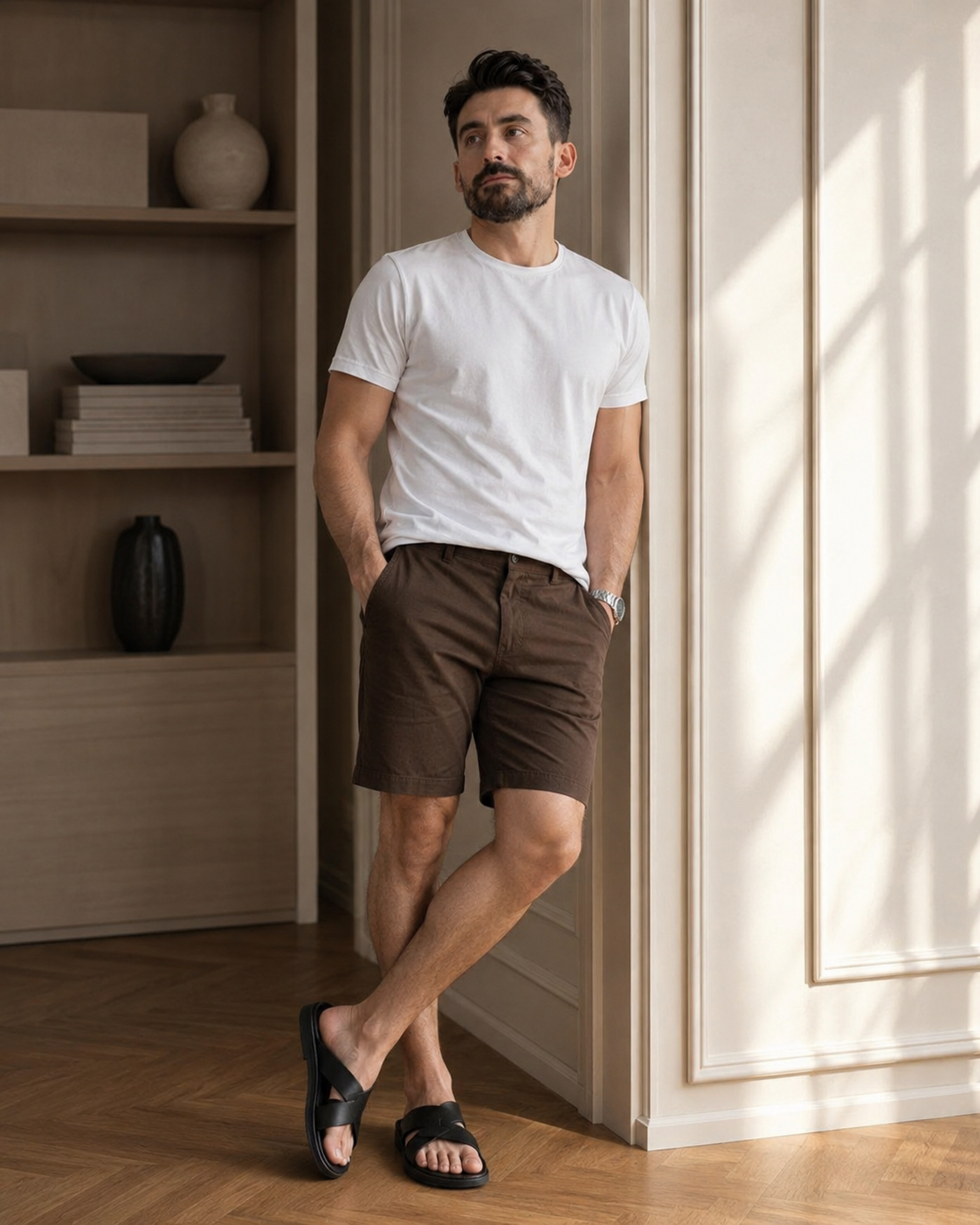 Sandale Aven din piele negre