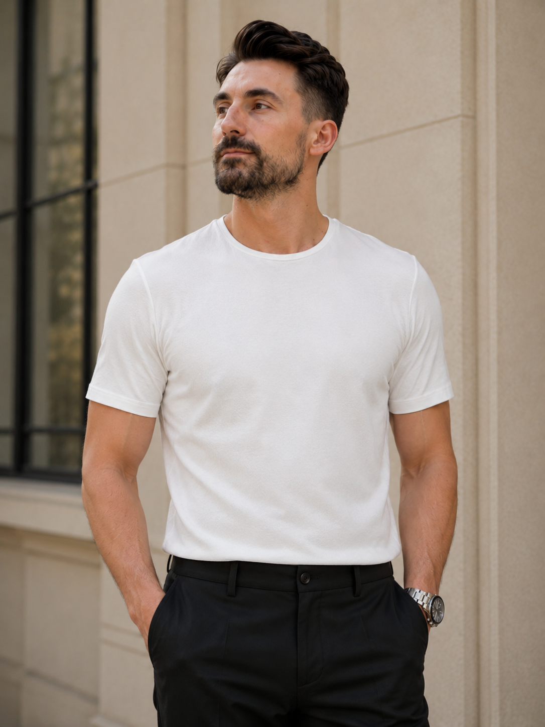 Tricou Rayon alb