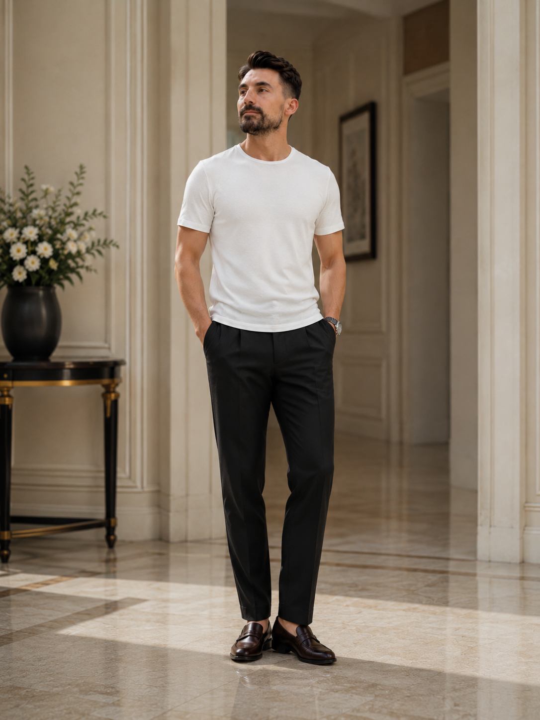 Tricou Rayon alb