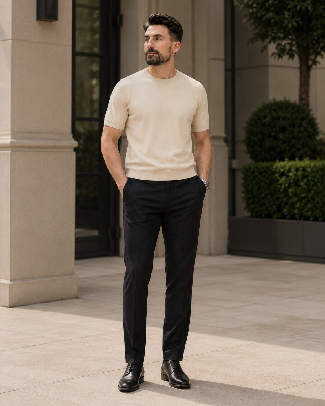 Tricou Rayon bej