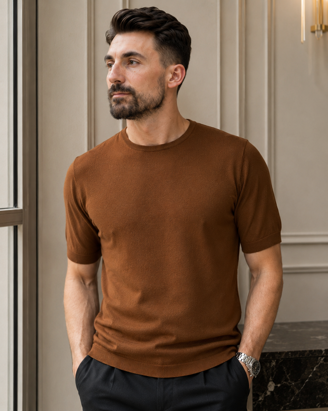 Tricou Rayon maro