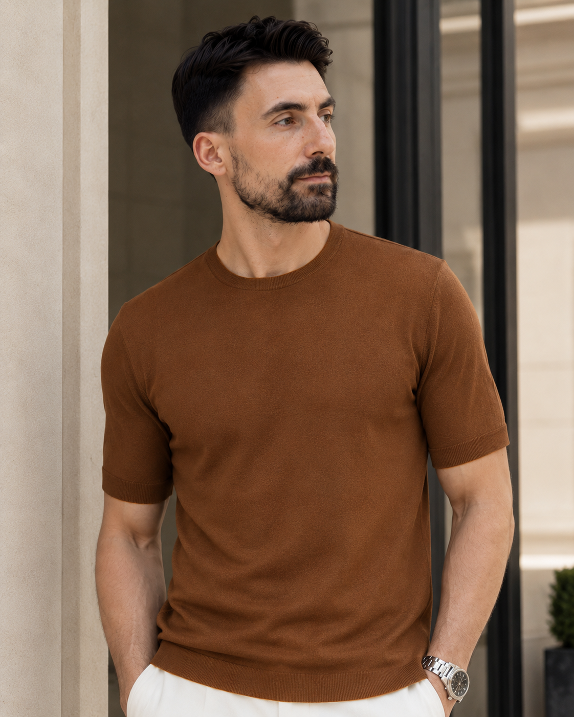 Tricou Rayon maro