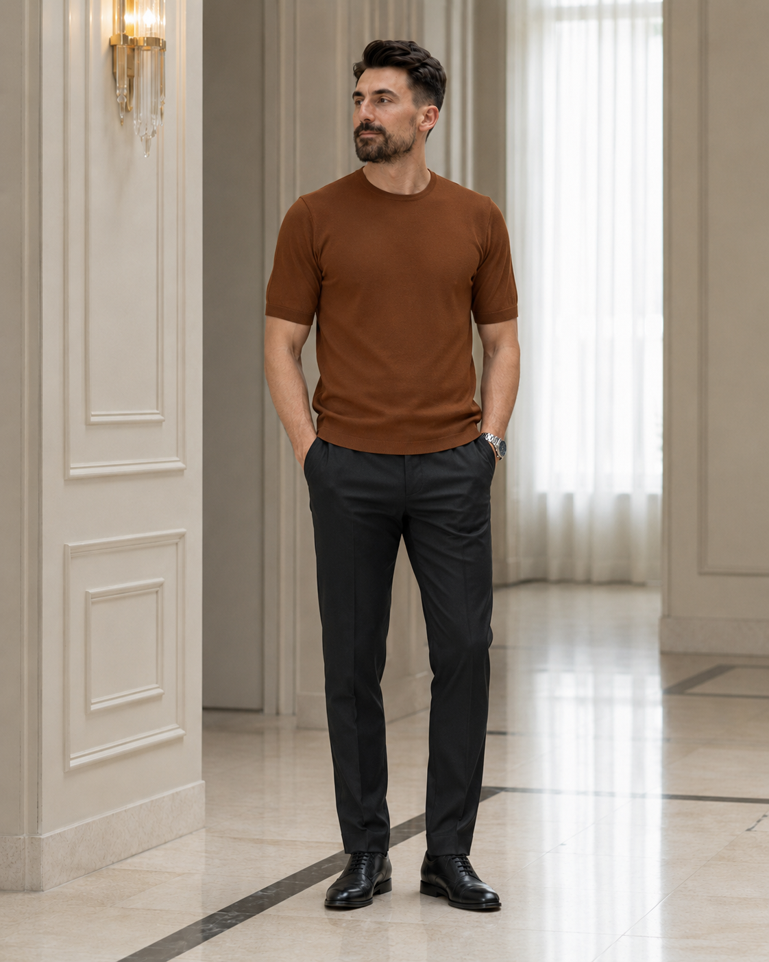 Tricou Rayon maro